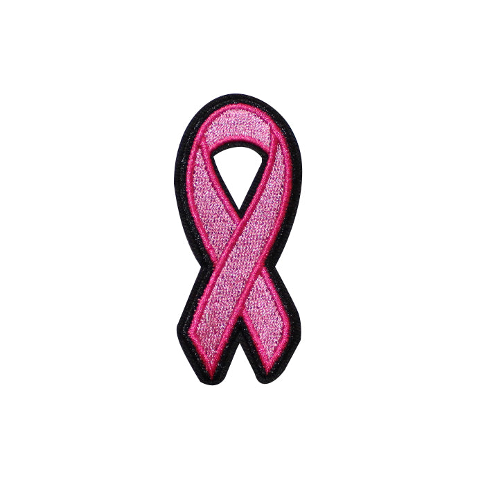 Breast Cancer Ribbon Embroidery Patch