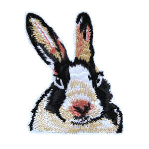 Rabbit Bunny Face Embroidery Patch