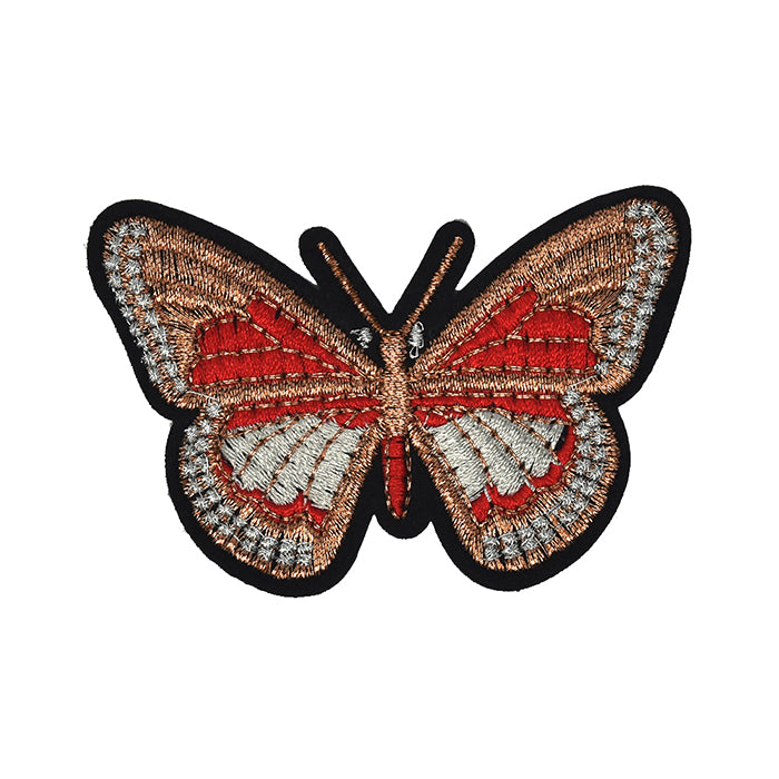 Golden Butterfly Embroidery Patch
