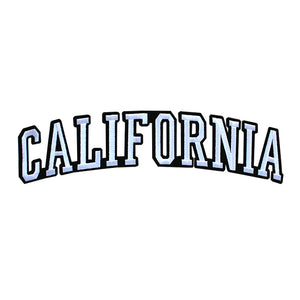 Varsity State Name California in Multicolor Embroidery Patch