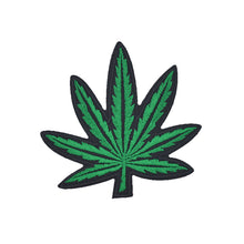 Load image into Gallery viewer, Hunter Green Cannabis Embroidery Patch
