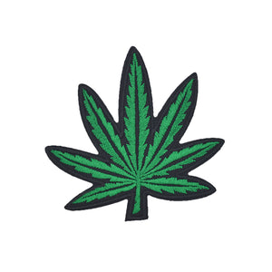 Hunter Green Cannabis Embroidery Patch