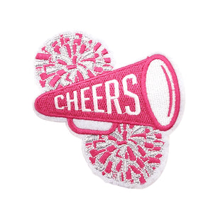 Cheers Cheerleader Pom Poms Megaphone Embroidery Patch
