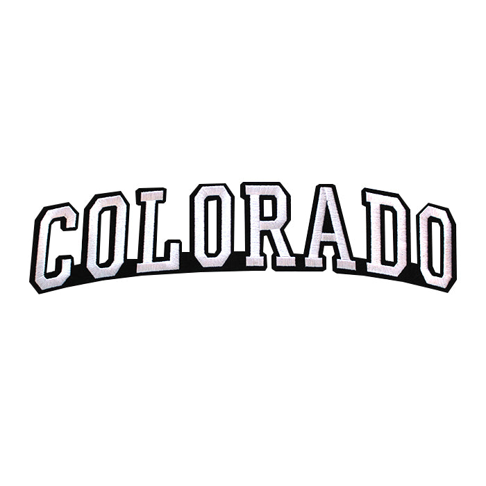 Varsity State Name Colorado in Multicolor Embroidery Patch