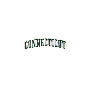 Varsity State Name Connecticut in Multicolor Embroidery Patch