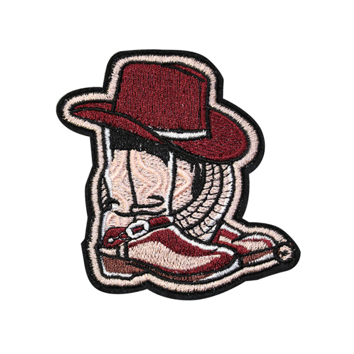 Cowboy Hat Boots Embroidery Patch