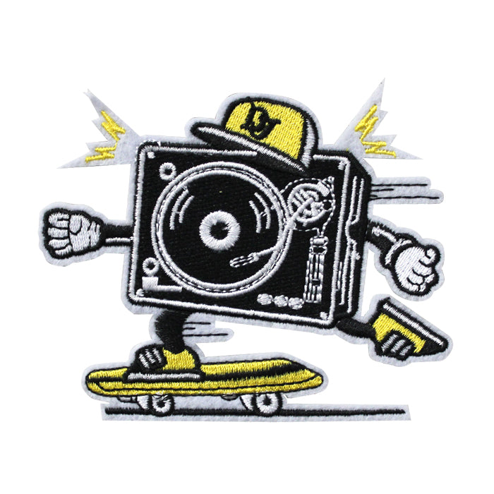 Camera DJ Skateboarder Embroidery Patch