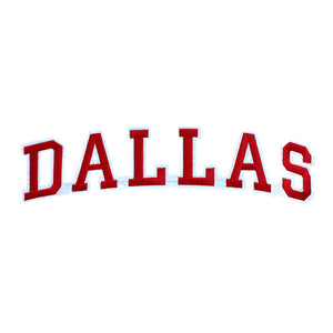 Varsity City Name Dallas in Multicolor Embroidery Patch