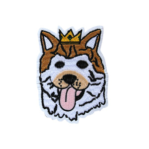 Pembroke Welsh Royal Corgi Dog Puppy Face Embroidery Patch