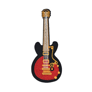 Electronic Guitar Embroidery Patch