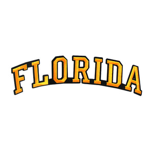 Varsity State Name Florida in Multicolor Embroidery Patch