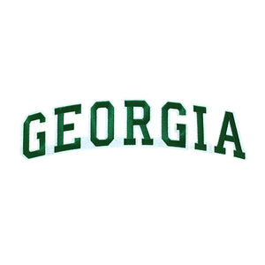 Varsity State Name Georgia in Multicolor Embroidery Patch