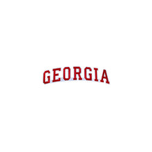 Load image into Gallery viewer, Varsity State Name Georgia in Multicolor Embroidery Patch
