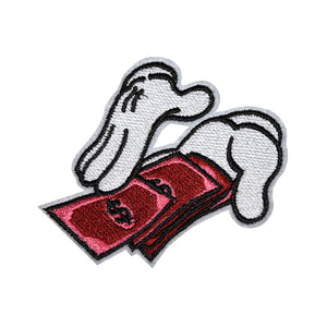 Money Counting Hands in Multicolor Embroidery Patches