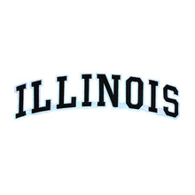 Load image into Gallery viewer, Varsity State Name Illinois in Multicolor Embroidery Patch
