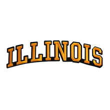 Load image into Gallery viewer, Varsity State Name Illinois in Multicolor Embroidery Patch
