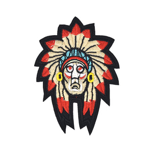 Indian Face Embroidery Patch