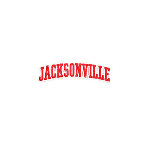 Varsity City Name Jacksonville in Multicolor Embroidery Patch