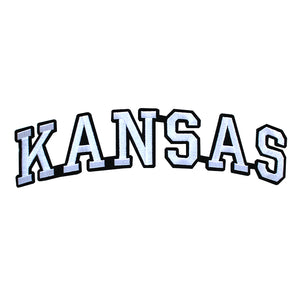 Varsity State Name Kansas in Multicolor Embroidery Patch