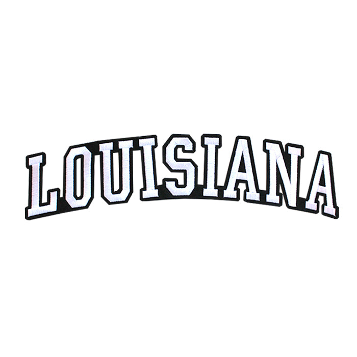 Varsity State Name Louisiana in Multicolor Embroidery Patch