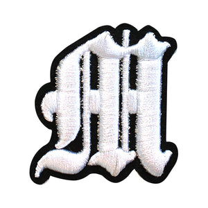3D Old English Roman Font Alphabets A To Z Size 2 Inches White Embroidery Patch