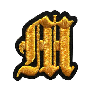 3D Old English Roman Font Alphabets A To Z Size 2 Inches Yellow Embroidery Patch