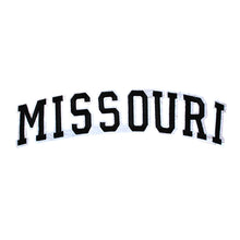 Load image into Gallery viewer, Varsity State Name Missouri in Multicolor Embroidery Patch
