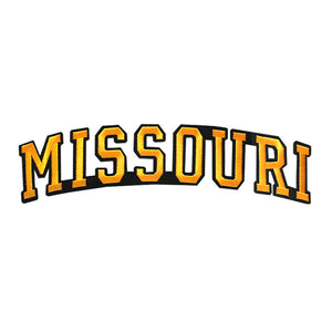 Varsity State Name Missouri in Multicolor Embroidery Patch
