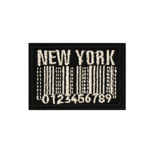 Load image into Gallery viewer, NEW YORK Barcode Embroidery Patch
