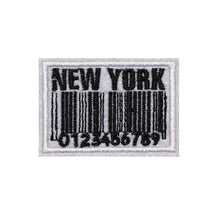 Load image into Gallery viewer, NEW YORK Barcode Embroidery Patch
