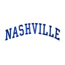 Load image into Gallery viewer, Varsity City Name Nashville in Multicolor Embroidery Patch
