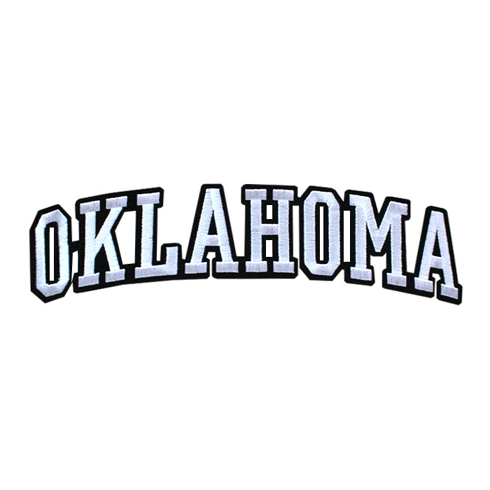 Varsity State Name Oklahoma in Multicolor Embroidery Patch