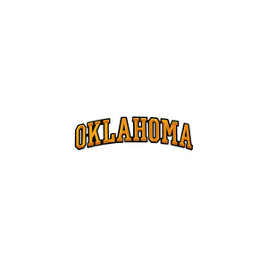 Varsity State Name Oklahoma in Multicolor Embroidery Patch