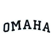 Load image into Gallery viewer, Varsity City Name Omaha in Multicolor Embroidery Patch
