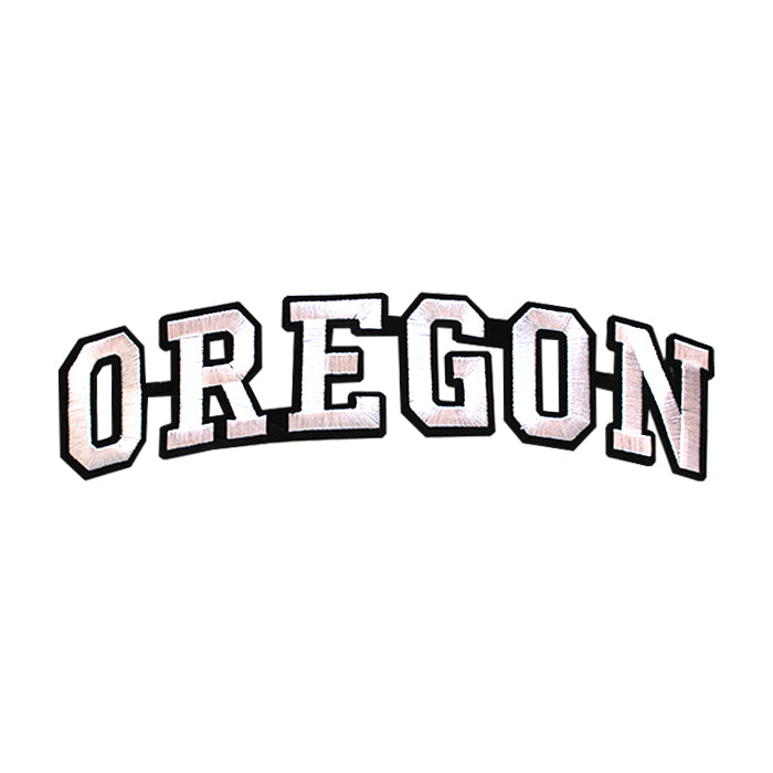 Varsity State Name Oregon in Multicolor Embroidery Patch