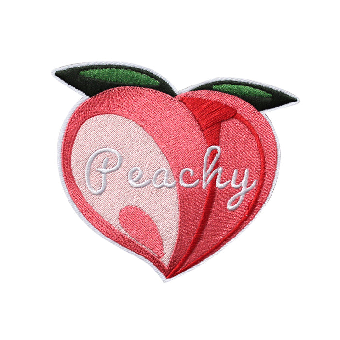 Peachy Peach Fruit Embroidery Patch