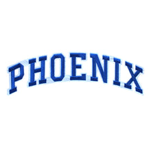 Load image into Gallery viewer, Varsity City Name Phoenix in Multicolor Embroidery Patch
