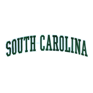 Varsity State Name South Carolina in Multicolor Embroidery Patch
