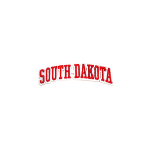 Varsity State Name South Dakota in Multicolor Embroidery Patch