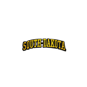 Varsity State Name South Dakota in Multicolor Embroidery Patch