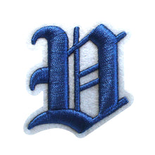 Load image into Gallery viewer, 3D Old English Roman Font Alphabets A To Z Size 2 Inches Royal Blue Embroidery Patch
