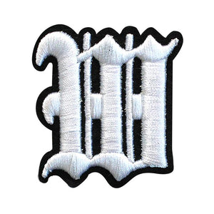 3D Old English Roman Font Alphabets A To Z Size 3 Inches White Embroidery Patch