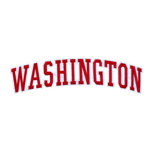 Varsity State Name Washington in Multicolor Embroidery Patch