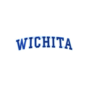 Varsity City Name Wichita in Multicolor Embroidery Patch