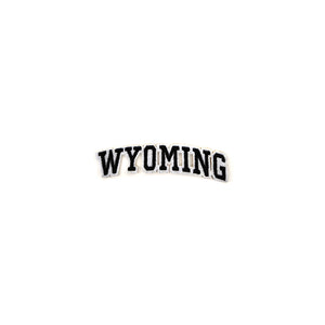 Varsity State Name Wyoming in Multicolor Embroidery Patch