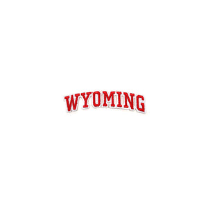 Varsity State Name Wyoming in Multicolor Embroidery Patch