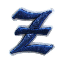 Load image into Gallery viewer, 3D Old English Roman Font Alphabets A To Z Size 3 Inches Royal Blue Embroidery Patch
