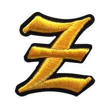 Load image into Gallery viewer, 3D Old English Roman Font Alphabets A To Z Size 3 Inches Yellow Embroidery Patch
