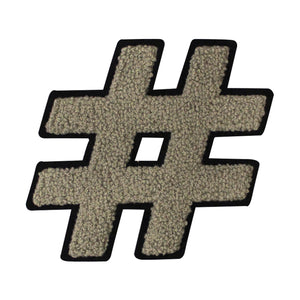 Hashtag Sharp # Sign 4.7 inch Chenille Patch