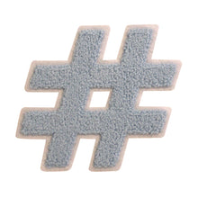 Load image into Gallery viewer, Hashtag Sharp # Sign 4.7 inch Chenille Patch
